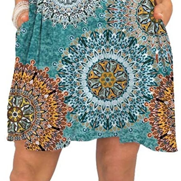 Women's Spaghetti Strap Swing Tank Cover Up Dress - Picture 2 of 4